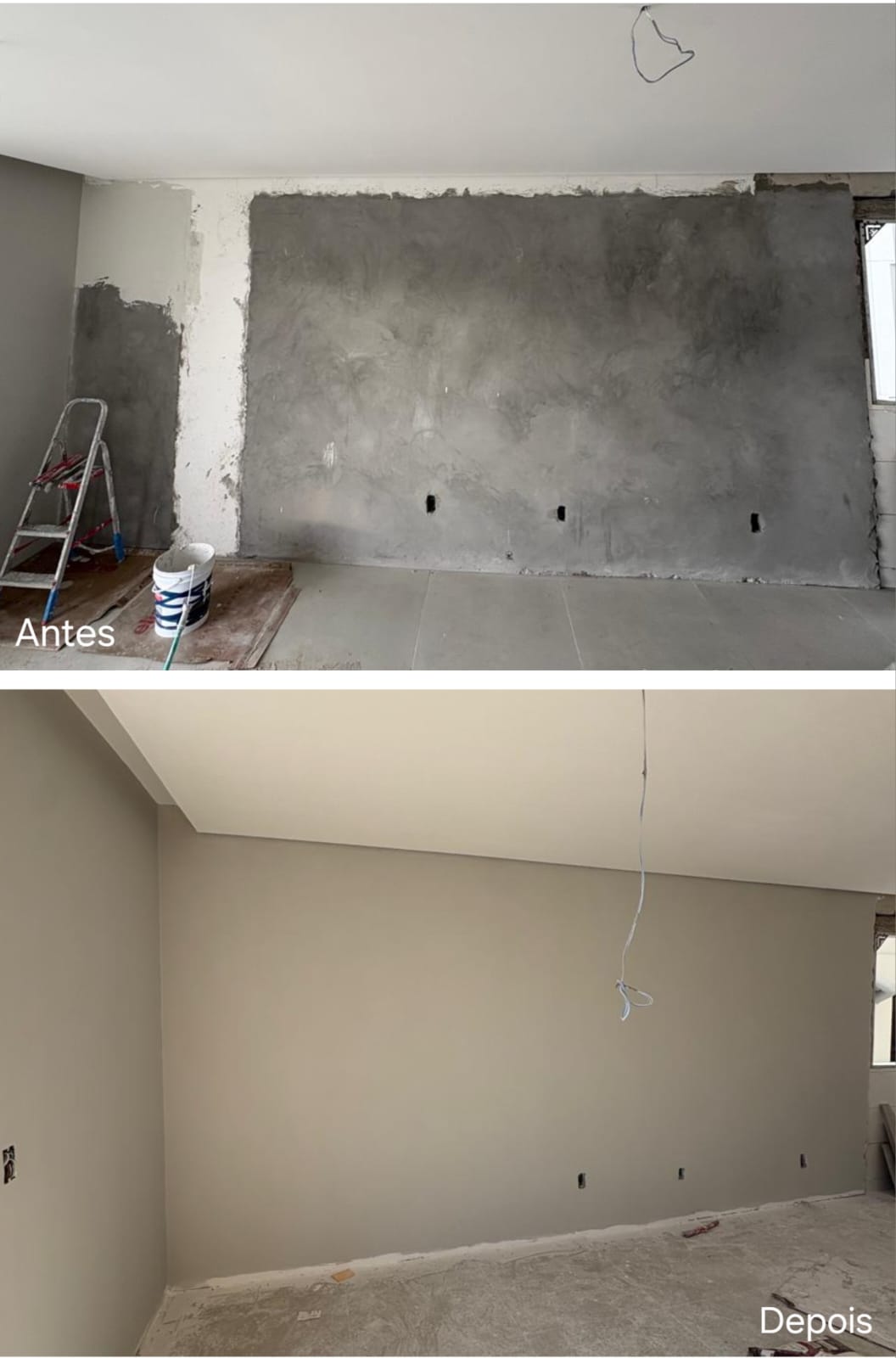 Antes e depois — imóvel valorizado pela Calle7